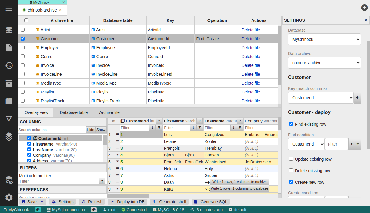 DbGate deployer screenshot