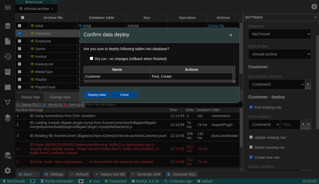 DbGate - data replicator